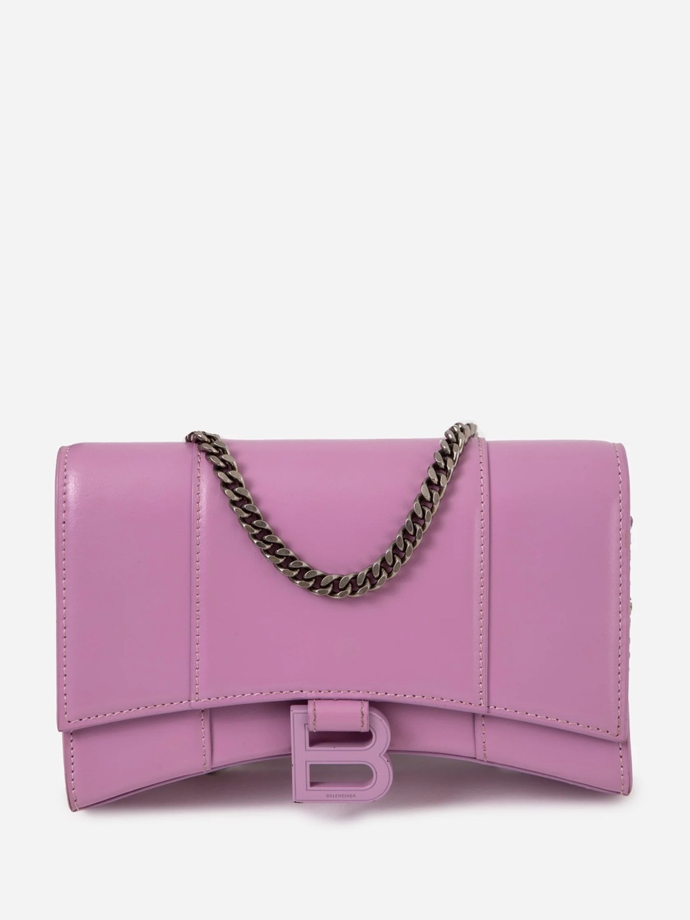 Balenciaga Purple Hourglass Wallet On Chain